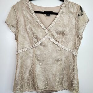 Spenser Jeremy Womens Y2K Lace Babydoll Fairy Top Medium